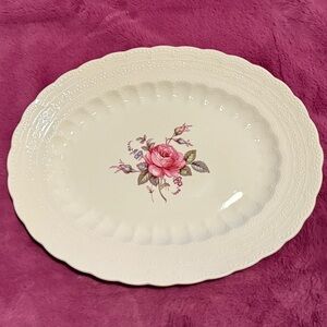 🌹Spode Billingsley Rose Pink Oval Serving Platter 15” EUC